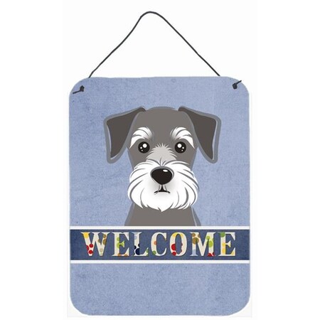 Carolines Treasures Carolines Treasures BB1392DS1216 Schnauzer Welcome Wall and Door Hanging Prints BB1392DS1216